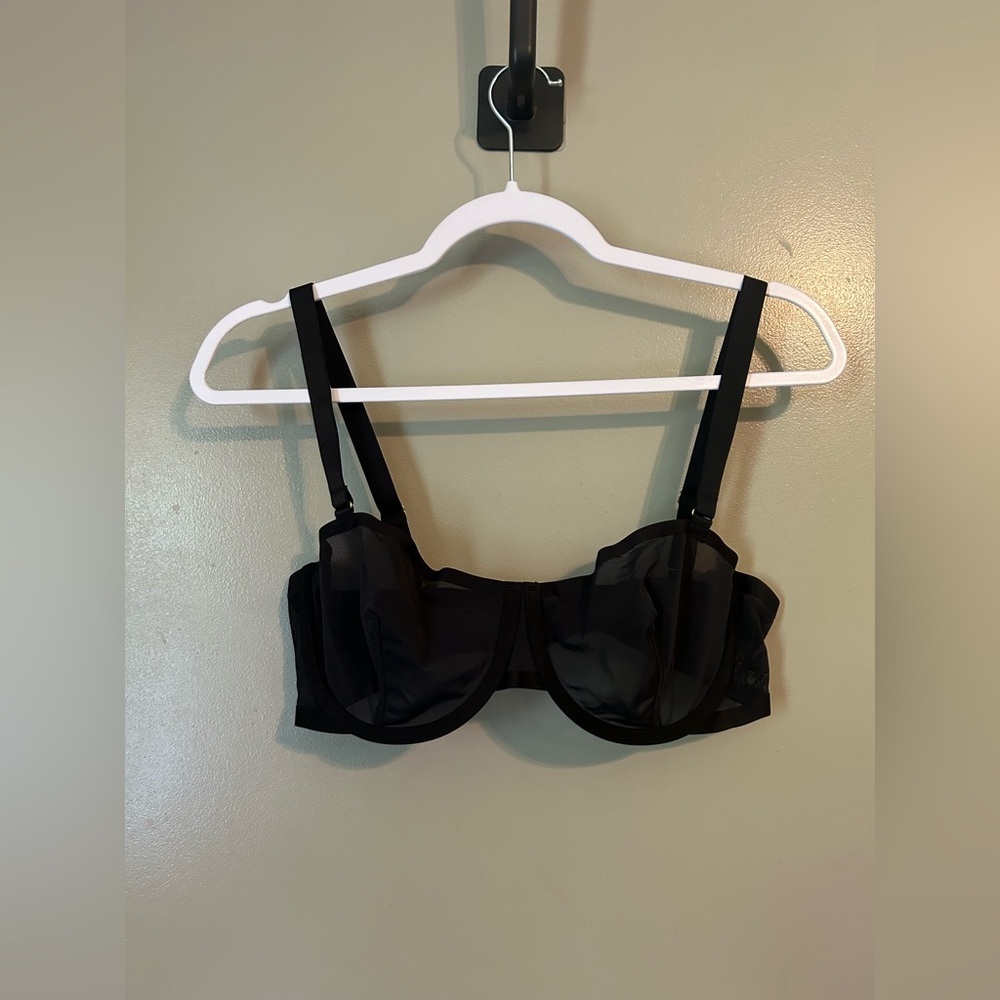 CUUP the Balconette sheer black bra size 36 D